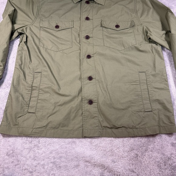 Lucky Brand Button Down Long Sleeve Shirt Jacket Shacket Sz XLarge Olive Green - Picture 7 of 11